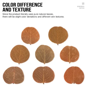 men's wood watch with genuine leaf, bobo bird watch, leaves face original wooden clock, engraved watch, anniversary custom gift