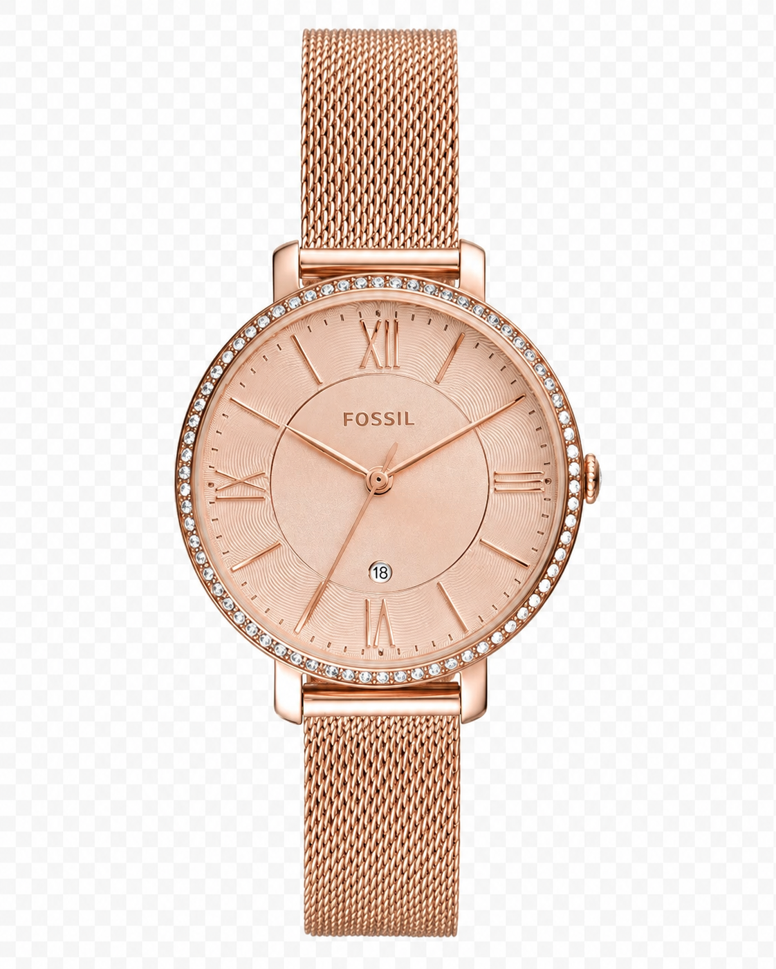 fossil es4628 rose gold mesh strap women watches slim quartz crystal elegant ladies dress wristwatch reloj mujer gift Rose gold watch with crystals