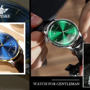 Elegant men's watches shown