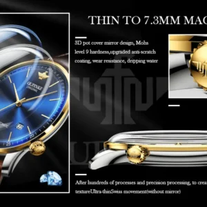 Blue faced luxury watch