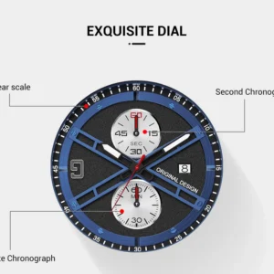Watch dial with chronograph features