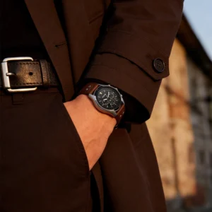 Man's watch on wrist