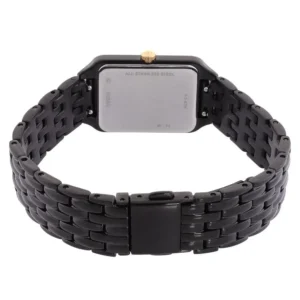 Black metal watch band