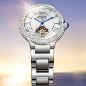 Luxury watch with diamonds