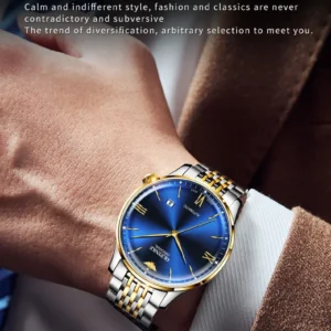 Blue dial automatic watch