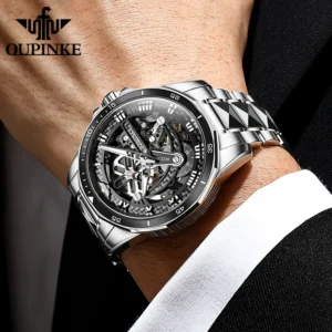 Men's silver automatic watch