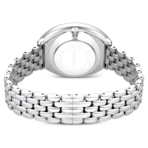 Silver watch with metal band