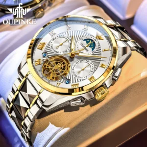 Elegant gold and silver watch