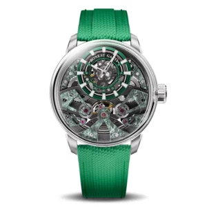 Green skeleton watch band