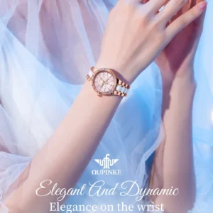 Elegant watch on wrist