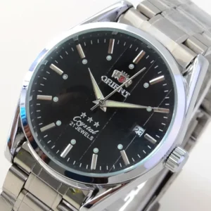 Black Orient crystal watch dial