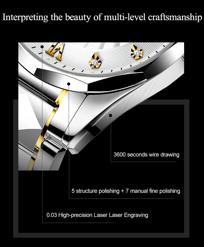 OUPINKE 3169 Men’s Automatic Tungsten Steel Watch