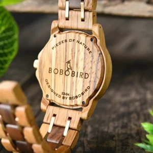 Wooden watch back detail