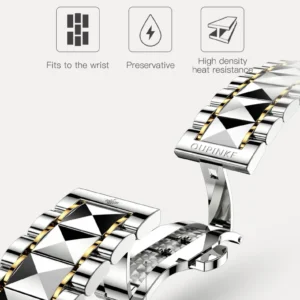 Metal watch band details