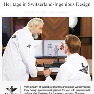 Watchmakers discuss watch design.