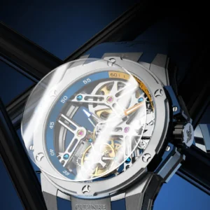 Sapphire mirror watch mechanism.