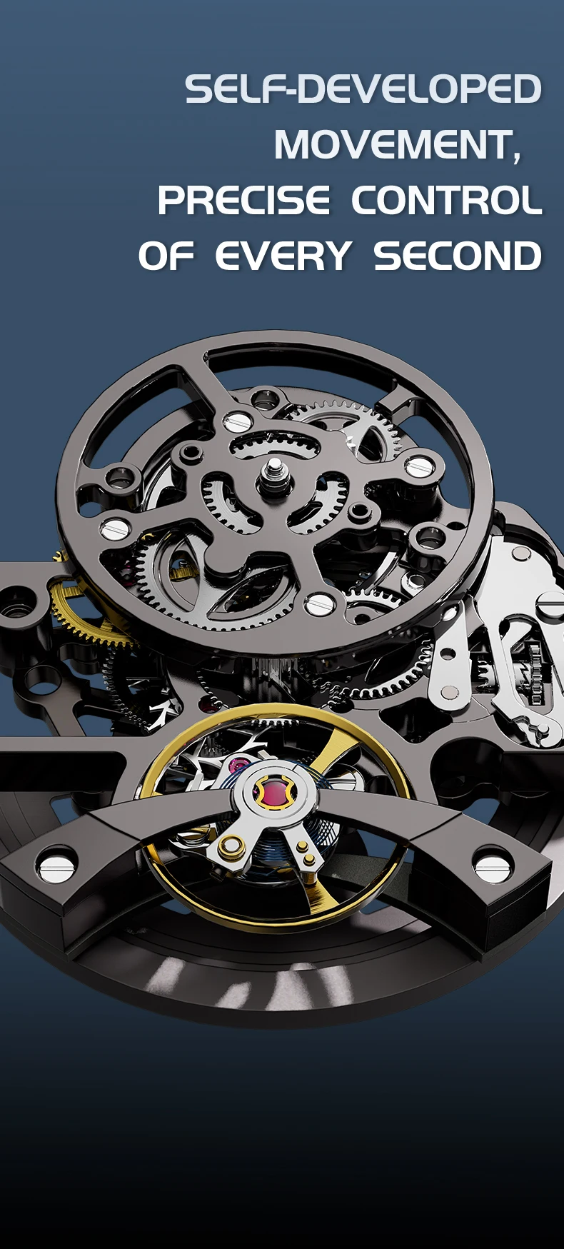 bonest gatti men's automatic mechanical watch sapphire glass 316 stainless steel skeleton mechanical wristwatch german brand Watch movement gears