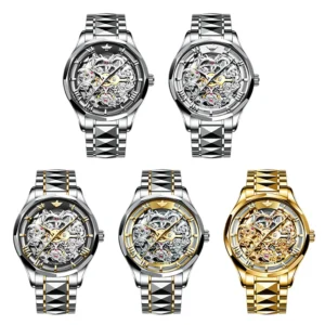 Five automatic skeleton watches