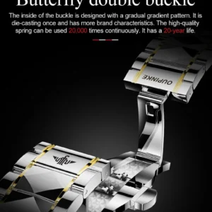 Double buckle watch clasp.