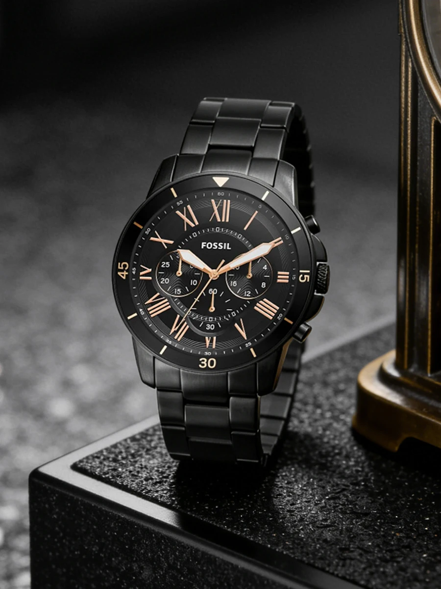 fossil fs5374 luxury men's watch sport quartz chronograph waterproof luminous stainless steel wristwatch relogio masculino Fossil FS5374 Men’s Stainless Steel Chronograph Watch - Image 4