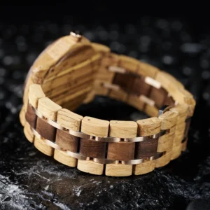 Wooden watch band detail