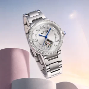 Diamond bezel automatic watch
