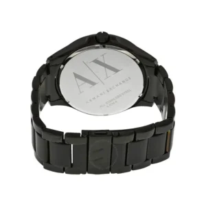 Black metal watch band.
