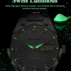 Luminous Swiss watch glow