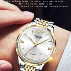 Gold and silver dress watch