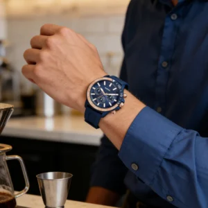 Men's blue Fossil watch