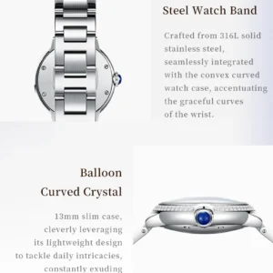 Stainless steel watch band detail