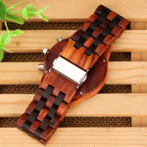 Wooden watch band detail