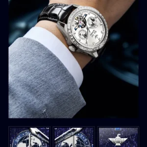 Diamond-studded mechanical watch