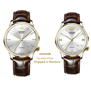 Brown leather strap watches.