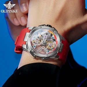 Men's automatic skeleton watch
