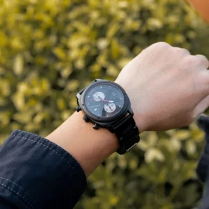 Black watch on wrist