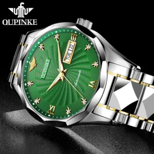 Green dial automatic men's watch