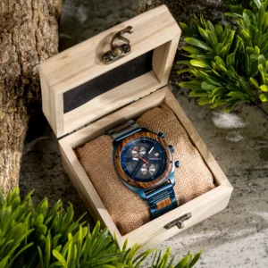 Wooden watch in box