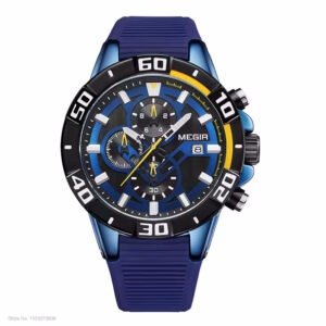 Blue analog sport watch