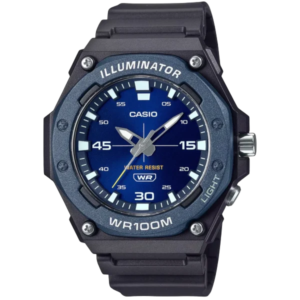 Blue digital analog watch
