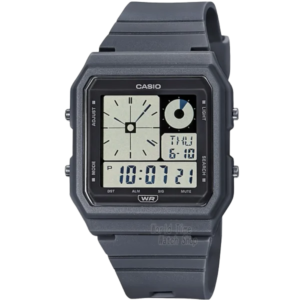 Digital analog watch with band