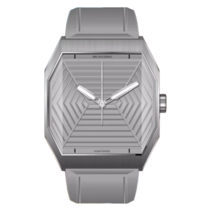 Modern silver octagon watch