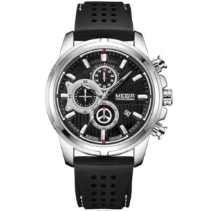 Men's black chronograph watch