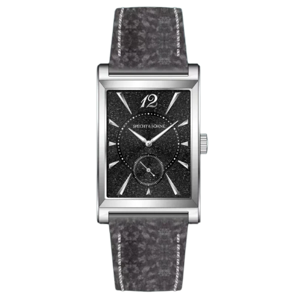 specht & söhne sp0028 men’s square quartz watch Rectangular watch with black dial