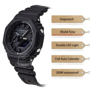 Black G-Shock watch features