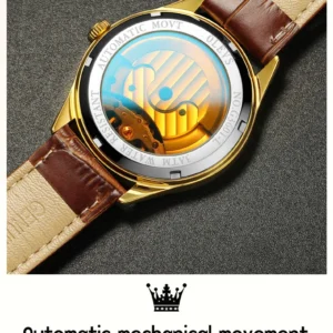 Gold automatic watch movement