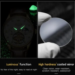 Luminous watch dial and mirror