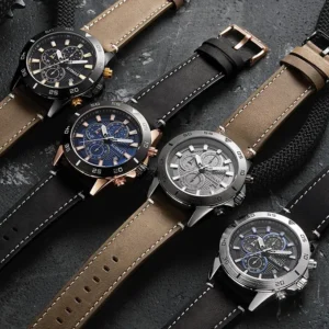 Men's watches with leather straps