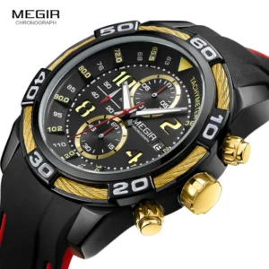 Men's black chronograph watch
