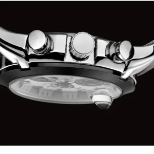 Chronograph watch detail on strap